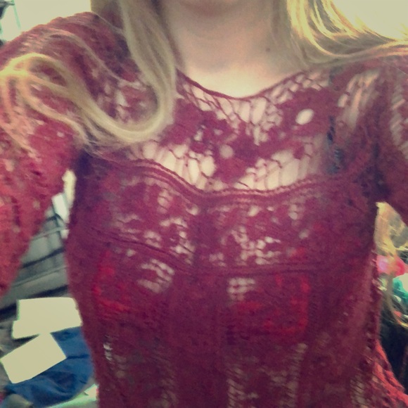 Red see through top - Picture 1 of 4